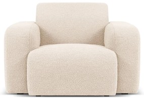 Beżowy fotel z materiału bouclé Molino – Micadoni Home