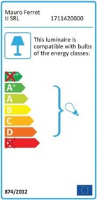 Lampa stojąca w biało-złotym kolorze ze szklanym kloszem (wysokość 155 cm) Glamy – Mauro Ferretti