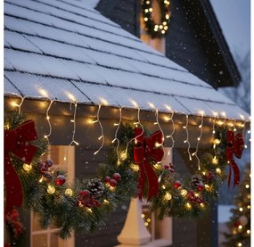 Brilagi - zewnętrzne lampki świąteczne 400 diod LED/8 funkcji 23m IP44 ciepła biel