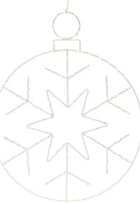 Świąteczna dekoracja wisząca LED Kerstball Snowflake 250 LED, 48 cm