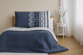 PrzytulneMieszkanie.pl PrzytulneMieszkanie.pl Polibawełniana pościel CANZONE BLUE, niebieska Rozmiar pościeli: 2 szt 70 x 90 cm | 200 x 220 cm