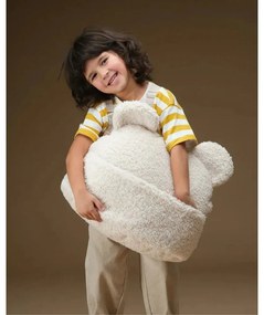 Kremowa poduszka na sofę dziecięcą z materiału bouclé Teddy Pouch – Wigiwama
