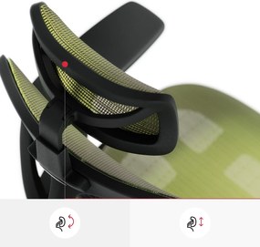 Fotel biurowy Diablo V-Basic, zgodny z normą BHP, kolor czarno-zielony