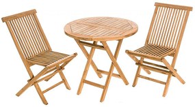 Zestaw ogrodowy teak FOXI BALKON I. 1+2 (poduszki GRATIS)