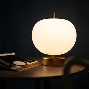 Lampa stołowa ze szklanym kloszem i oświetleniem LED Apple T