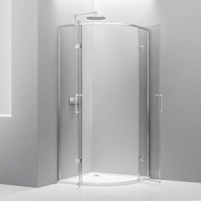 Kabina prysznicowa półokrągła EX406A drzwi uchylne