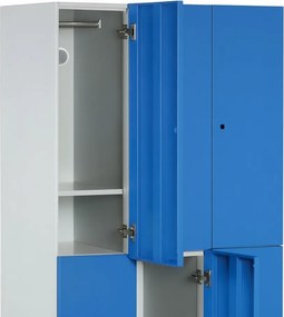 Szafka skrytkowa S1, 6 schowków, 1850 x 900 x 500 mm, zamek cylindryczny, drzwi beżowe