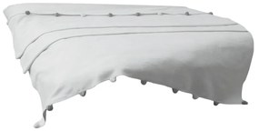 Kremowa polarowa narzuta 150x200 cm Pom Pom – Mijolnir