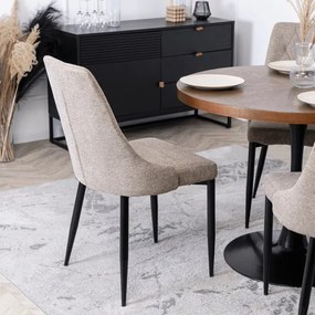Krzesło Tapicerowane do Salonu CORK 2 Beżowe Nowoczesne Loft