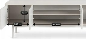 Szafka RTV do Salonu Czterodrzwiowa MARLEN 155 cm Kaszmir Nowoczesna