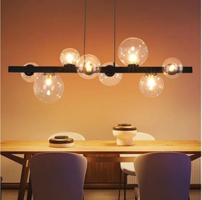 NETTLIFE Zawieszenie stół do jadalni lampa wisząca wisząca salon G9 zawieszenie 8 żarówek nowoczesne szkło