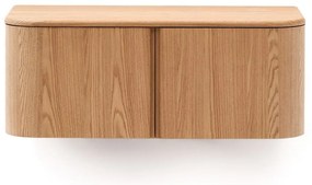 Wisząca szafka pod umywalkę w dekorze jesionu w naturalnym kolorze 90x35 cm Salaya – Kave Home