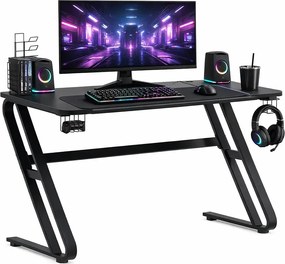 Czarne nowoczesne biurko dla gracza D7-S41