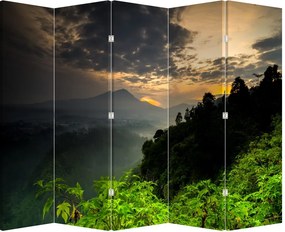 Parawan - Zielony krajobraz górski (210x170 cm)