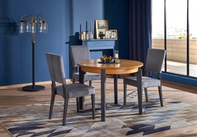 Stół SORBUS 100(200)x100 dąb miodowy/grafitowy rozkładany HALMAR