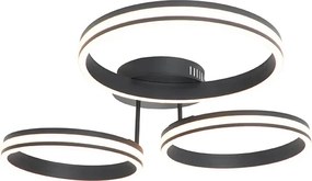 Plafon czarny w tym LED 3-stopniowy ściemniacz 3-światła - Navara