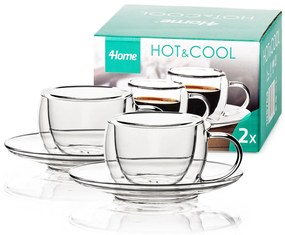 4Home Szklanka termiczna do espresso Style Hot&Cool, 80 ml, 2 szt.