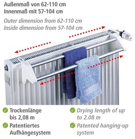 Regulowana suszarka na kaloryfer Wenko Standard