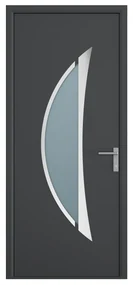 Drzwi zewnętrzne z antracytowego aluminium wys. 218 x szer. 96 cm - prawe - DATELO