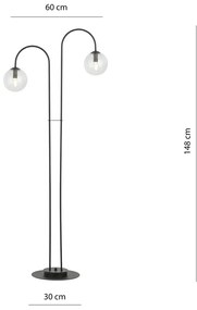 Nowoczesna lampa wisząca z grafitowymi kloszami - 10X D118 H1-M00