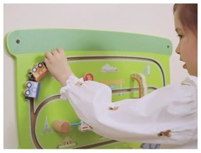 Viga drewniana tablica sensoryczna-manipulacyjna edu pociąg