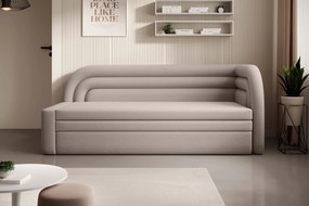 Beżowa rozkładana sofa 3-osobowa FABILLO Wersja: Lewy róg