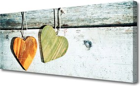 Zdjęcie na płótnie Symbol Serca na Drewnie