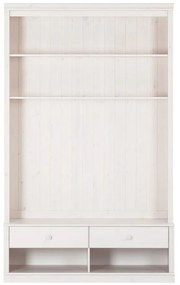 Biały zestaw pod TV z litego drewna sosnowego 140x223 cm Anita – Støraa