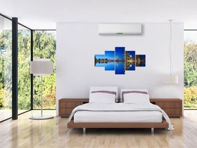 Zdjęcie - Rotterdam nocą (125x70 cm)
