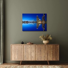 Zdjęcie - Rotterdam nocą (70x50 cm)