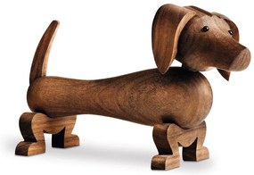 Figurka z litego drewna orzechowego Kay Bojesen Denmark Dog