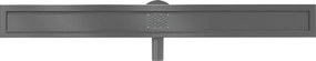 Mexen Flat 360° korpus do odpływu liniowego obrotowy 80 cm, gun gray szczotkowany - 1E40080