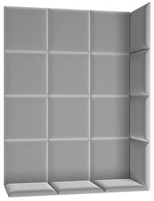 Zestaw 19 paneli tapicerowanych QUADRATTA 120x160 jasnoszary ELTAP