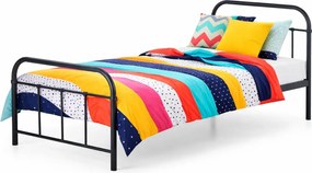 Czarne jednoosobowe łóżko L5-A00