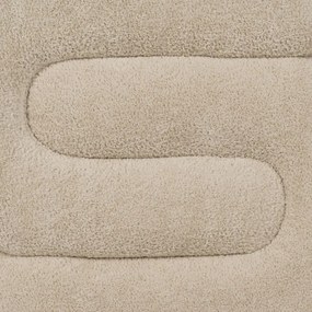 Beżowy puf z materiału bouclé – Ixia
