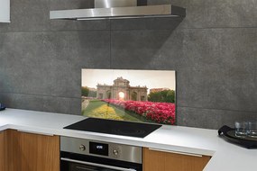 Szkło do Kuchni na Ścianę Monumentalna Brama Alcala w Madrycie