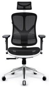 Fotel ergonomiczny Diablo V-Basic, biało-czarny