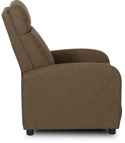 Fotel Rozkładany Wypoczynkowy z Podnóżkiem DANNY Brązowy Nowoczesny