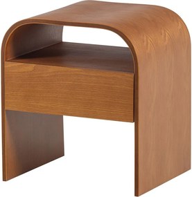 Szafka nocna z półką w naturalnym kolorze Momo – WOOOD