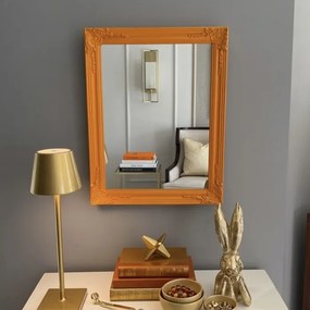 Lustro w pomarańczowej ramie 46x36cm