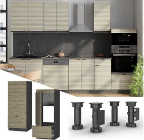 Szafka do mikrofalówki panel dębowy 60x58.1x153.6 fame-line