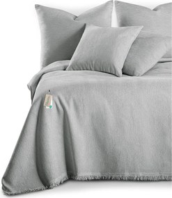 Jasnoszara narzuta z szenilu 220x240 cm Talo – Filumi