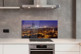 Panel szklany do Kuchni Nocna Panorama Gdańska