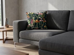 Dekoracyjna poszewka na poduszkę MYSTIC GARDEN 45x45 cm, ciemnozielony