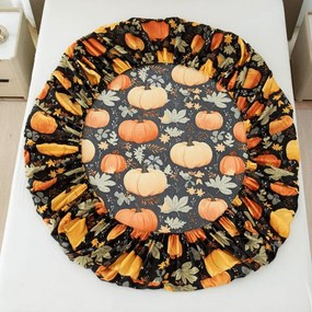 PrzytulneMieszkanie.pl Prześcieradło z mikrofibry ORANGE PUMPKINS kolorowe 90x200 cm