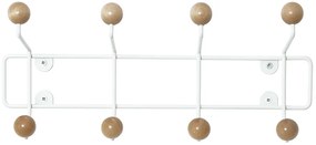 Wieszak na ubrania na ścianę SATURNUS, drewniane gałki, 34 cm