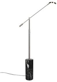 Lampa stojąca LED w czarno-srebrnym kolorze (wysokość 145 cm) Fiore – Trio Select
