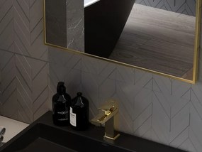 Mexen Loft lustro łazienkowe prostokątne 80 x 60 cm, rama złota - 9852-080-060-000-50