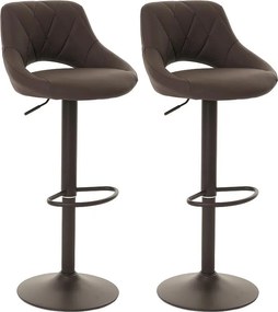 Zestaw 2 stołków barowych MCW-N64, brązowy