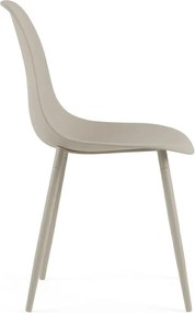 Krzesło do kuchni OSAKA plastikowe, szarobrązowe